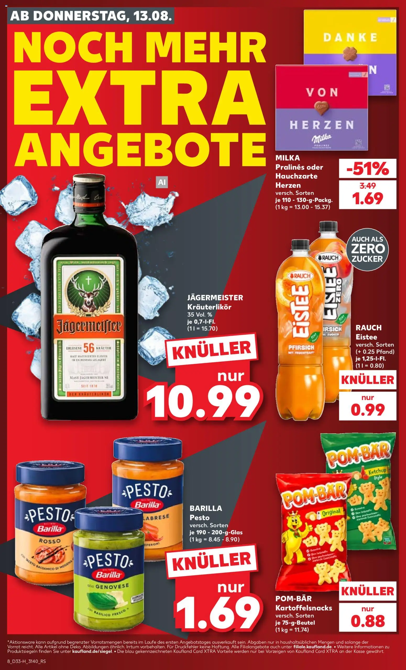 Kaufland Prospekt Leipzig – gültig ab 13.08.2026 | Seite: 8 | Produkte: Barilla, Jägermeister, Pfirsich, Ketchup