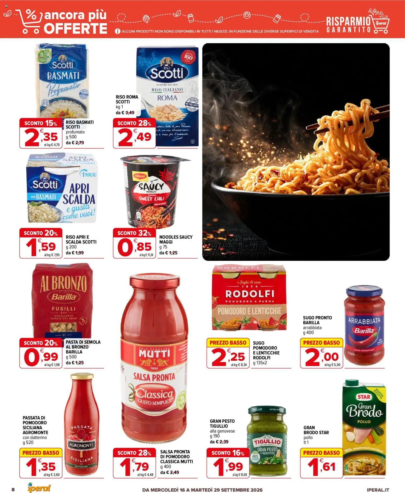 Volantino Iperal del 16/09/2026 | Pagina: 8 | Prodotti: Pollo, Lenticchie, Salsa, Ingredienti