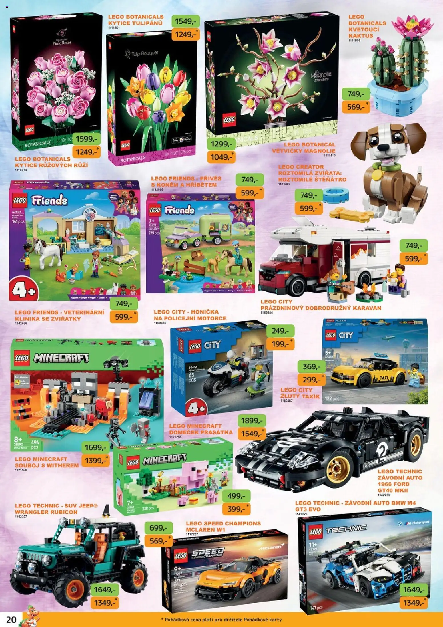 Dráčik leták od 16.04.2026 | Strana: 20 | Produkty: LEGO, Lego Friends, Kytice, Karty