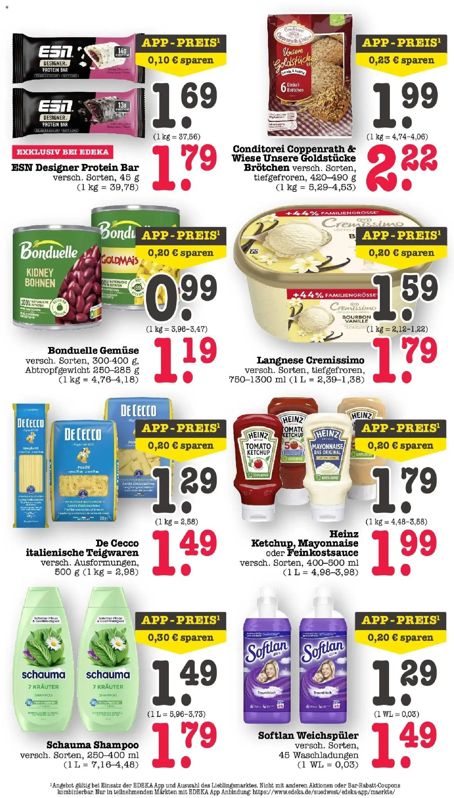 Edeka prospekt Bühlertal	 – gültig ab 03.05.2026 | Seite: 4 | Produkte: Schauma shampoo, Weichspüler, Mayonnaise, Pasta