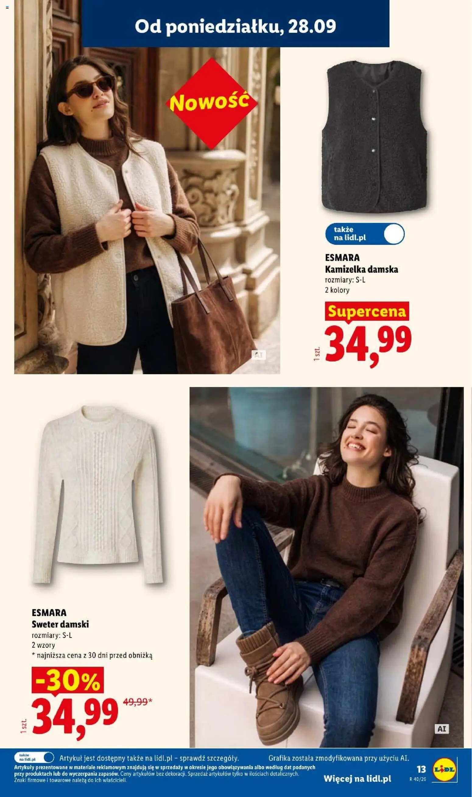 Lidl Katalog od 28.09.2026 | Strona: 17 | Produkty: Sweter, Kamizelka
