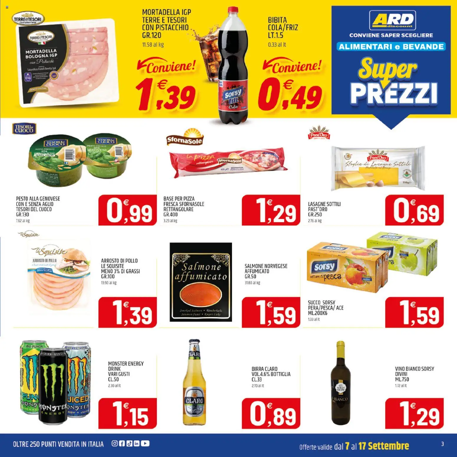Volantino ARD Discount del 07/09/2026 | Pagina: 19 | Prodotti: Pistacchio, Aglio, Bottiglia, Lasagne