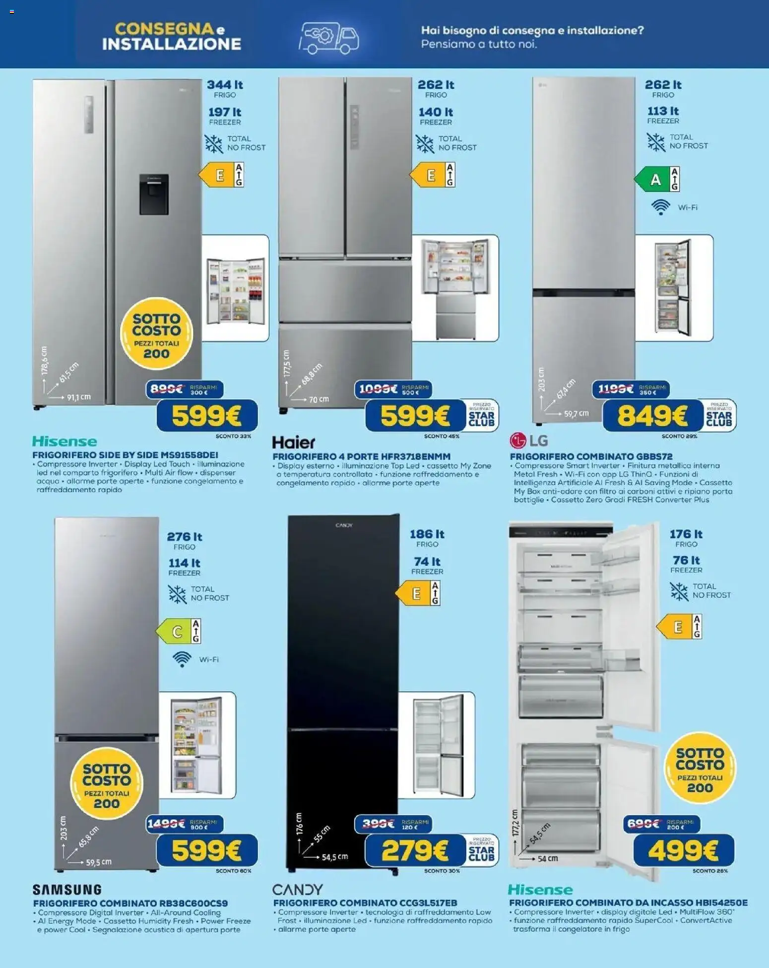 Volantino Euronics del 10/09/2026 | Pagina: 3 | Prodotti: Top, Frigorifero, Congelatore, Samsung
