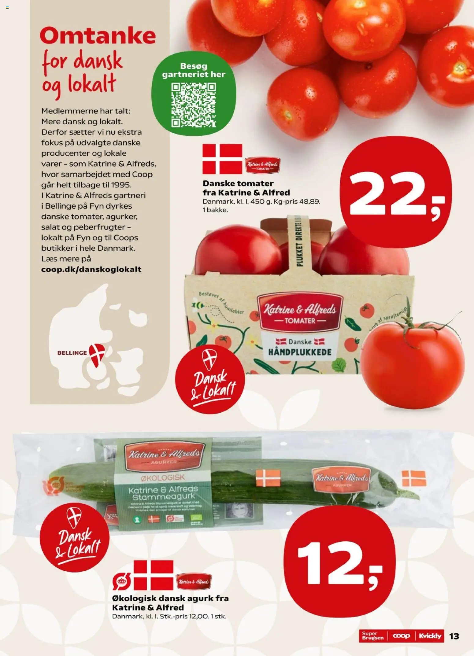 Super Brugsen tilbudsavis – gyldig fra 12.06.2026 | Side: 16 | Produkter: Agurker, Salat, Peberfrugter, Søm