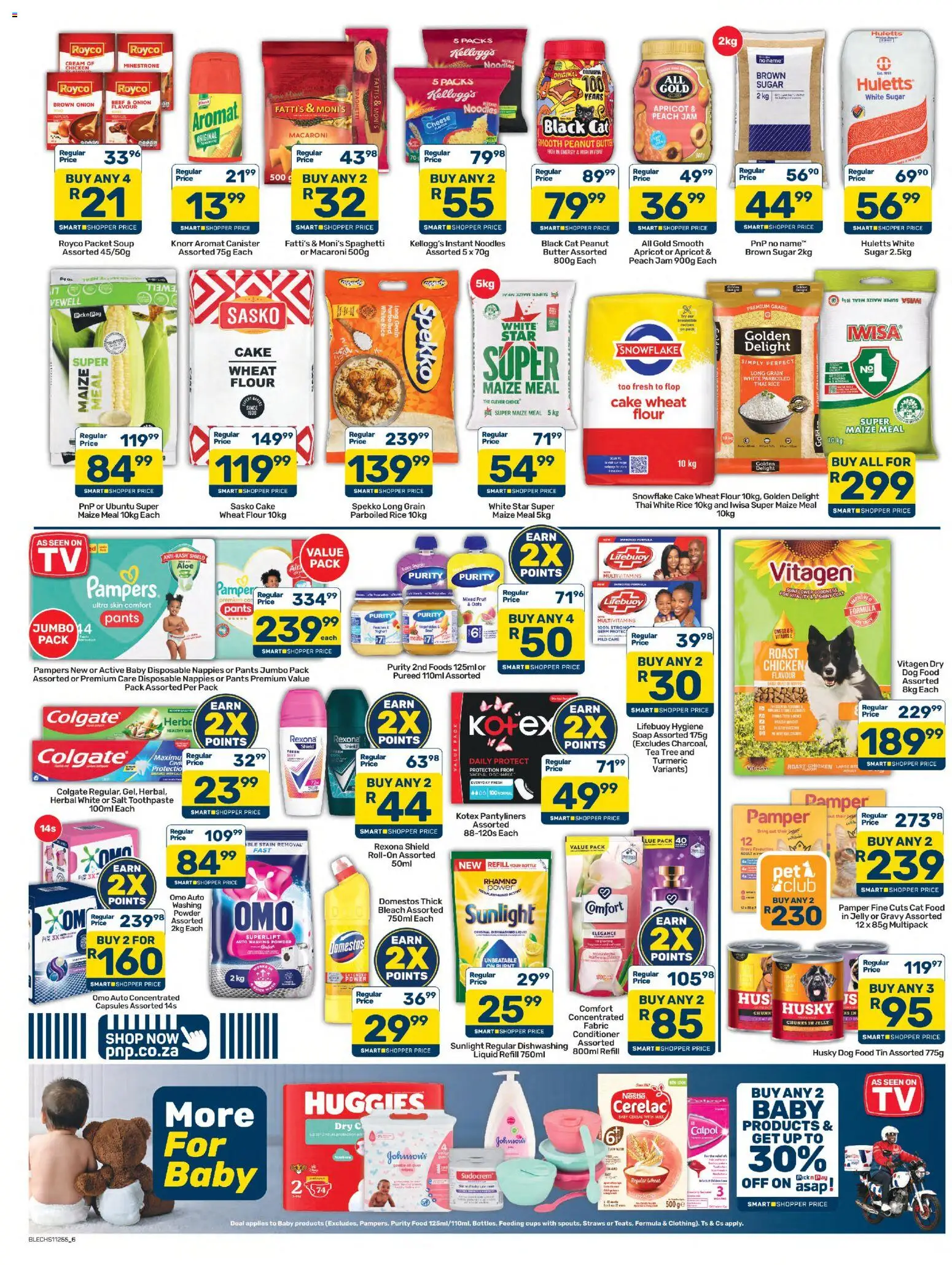 New Pick n Pay catalogue – valid from 07/09/2026 | Page: 6 | Products: Bleach, Powder, Toothpaste, Dog food