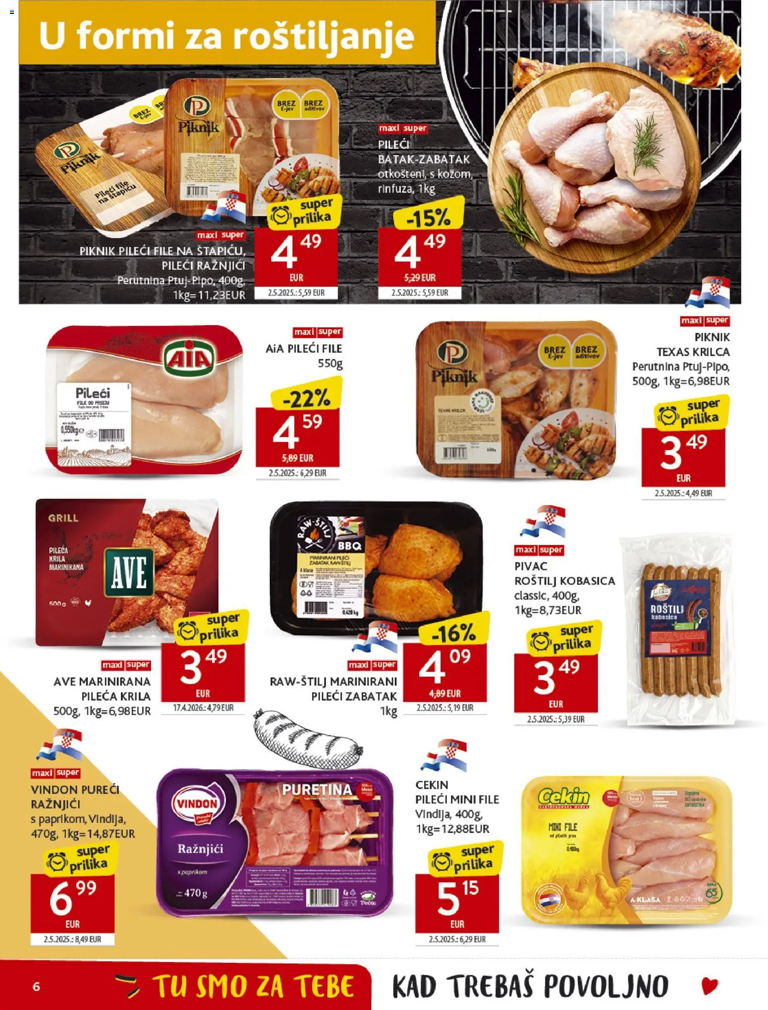 Konzum HR akciós ujság - amely érvényes a következő dátumtól: 2026.07.15. | Oldal: 6 | Termékek: Grill