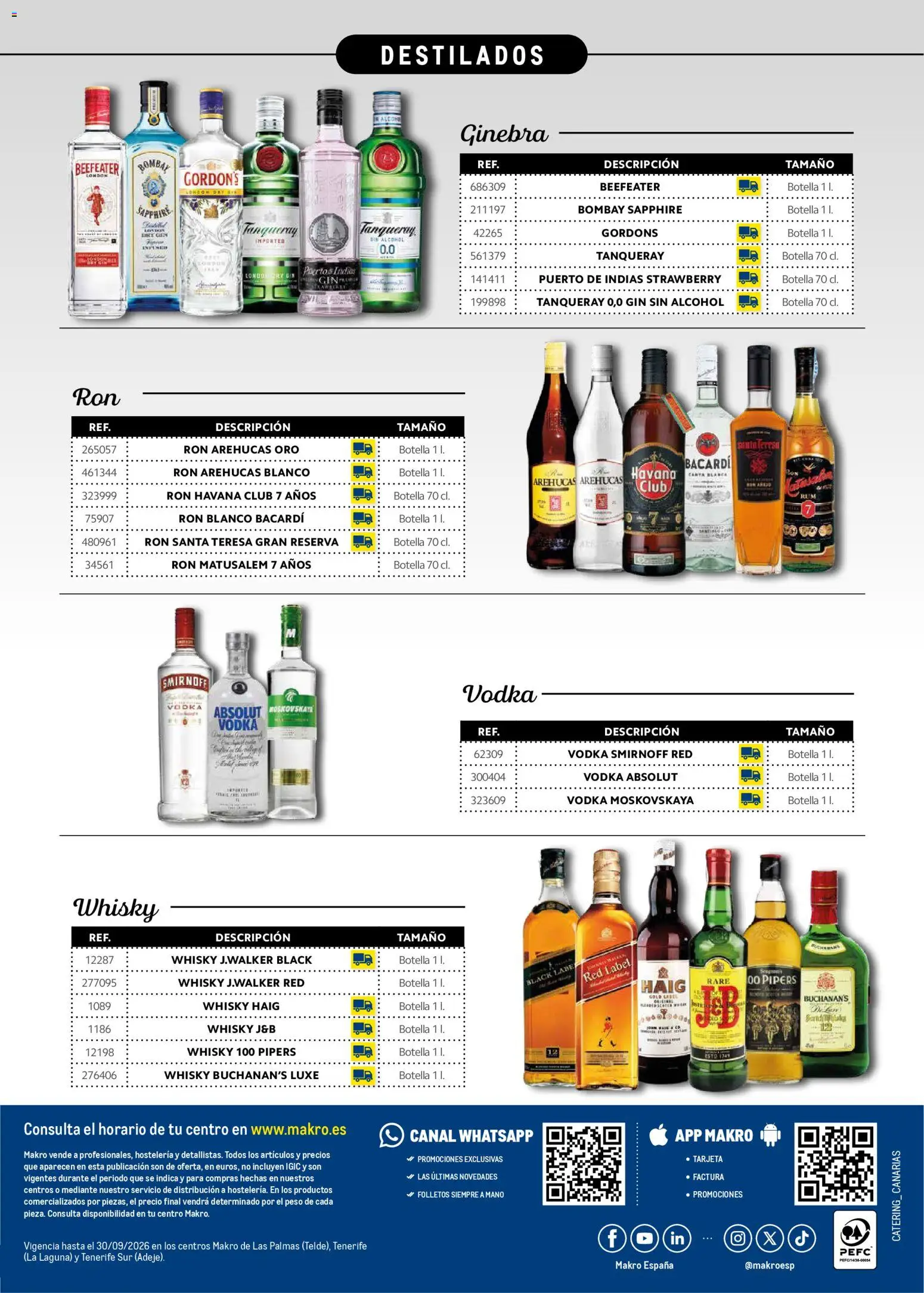 Makro Especial Catering Canarias │ válido desde el 16.03.2026 | Página: 60 | Productos: Ron, Whisky, Μανέστρα, Peso