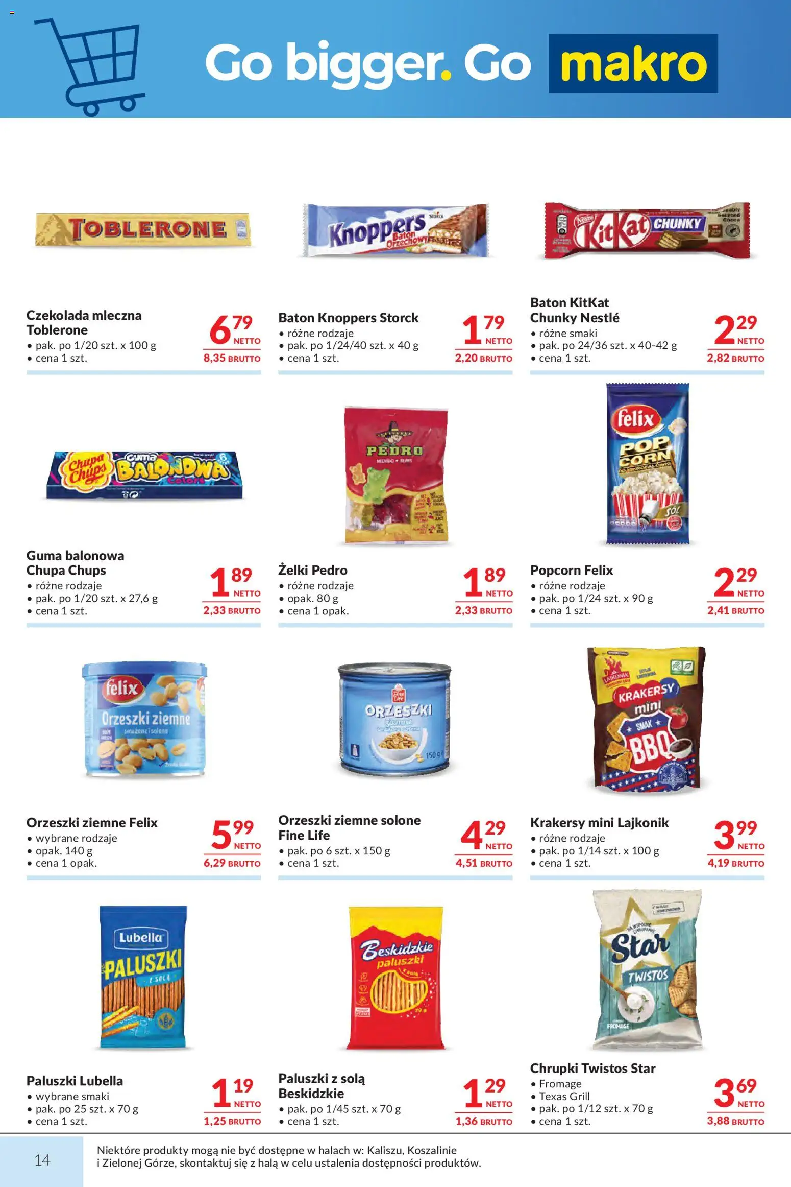 Makro gazetka od 29.09.2026 | Strona: 14 | Produkty: Chrupki, Grill, Krakersy, Orzeszki