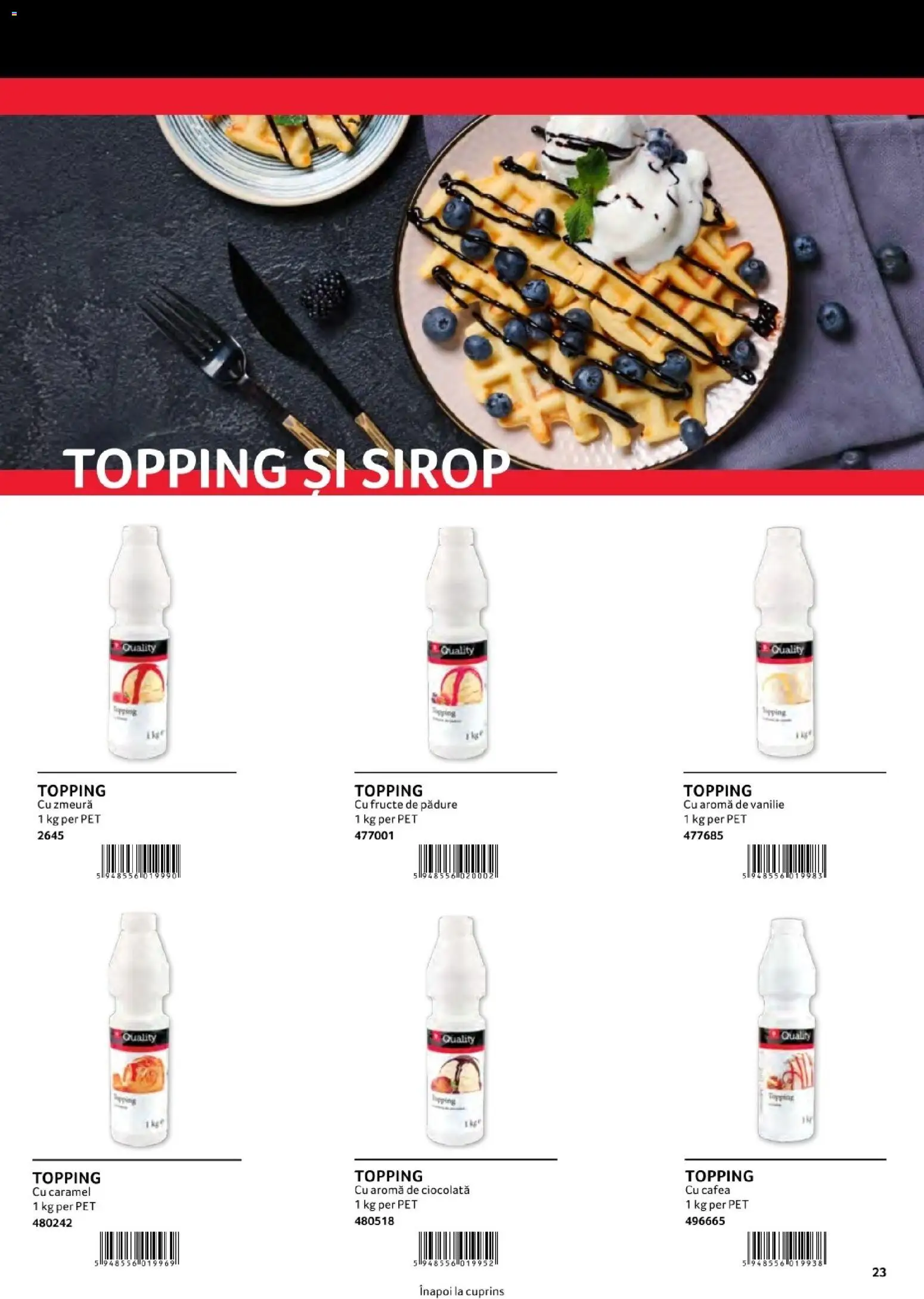 Noul catalog Selgros – valabil de la 01.08.2026 | Pagină: 23 | Produse: Fructe de pădure, Cafea, Sirop, Fructe