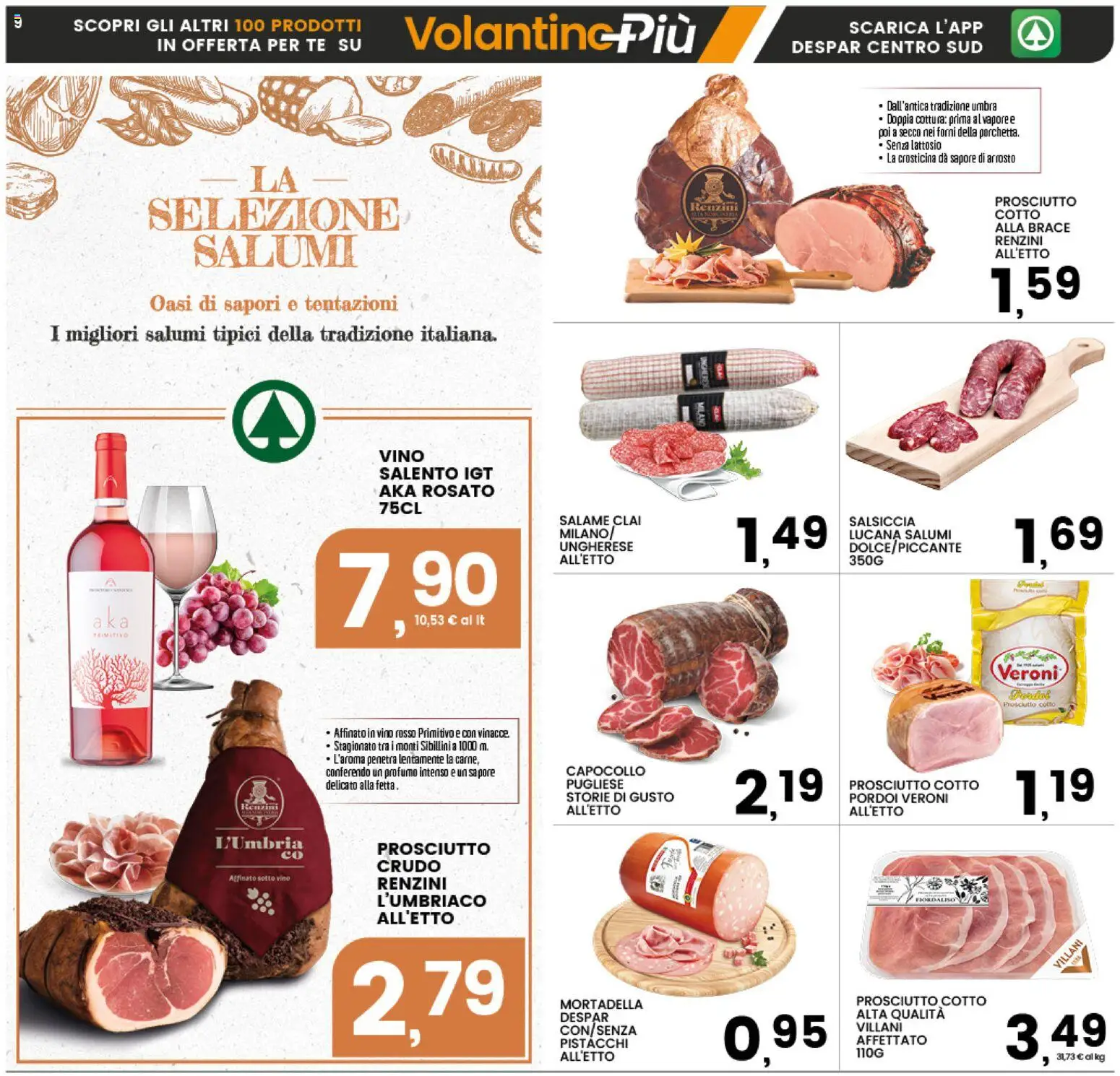 Volantino Interspar del 18.05.2026 | Pagina: 9 | Prodotti: Salame, Pistacchi, Vino rosso, Profumo