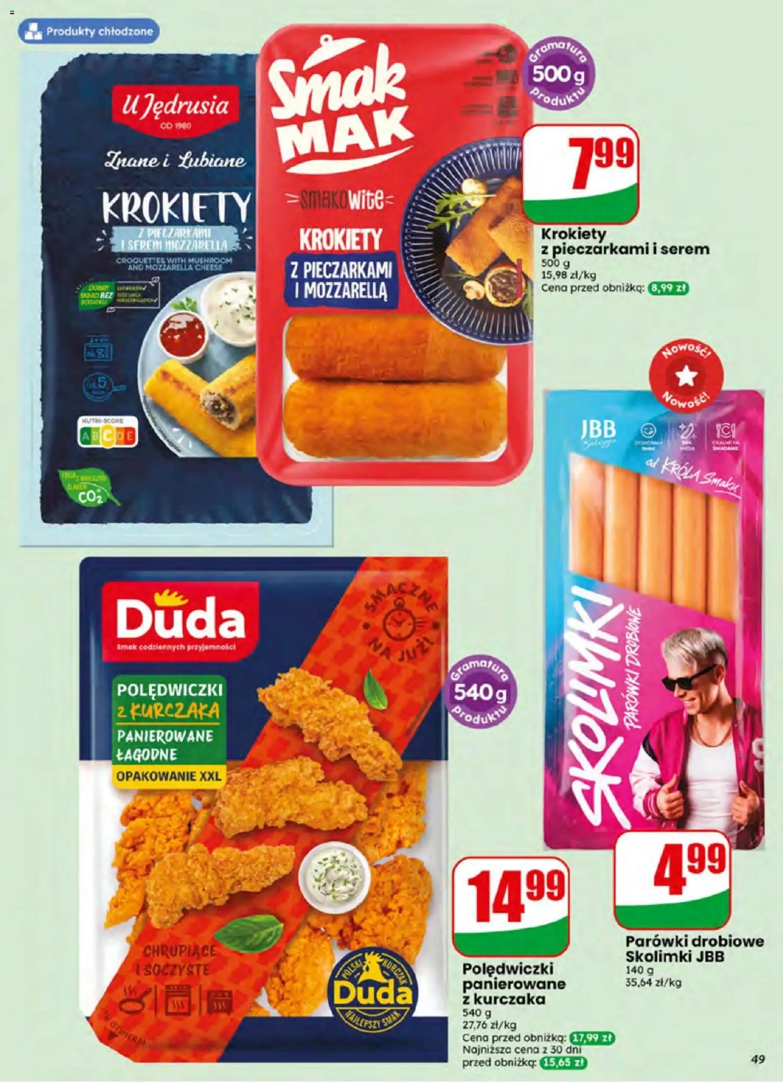 Dino gazetka od 01.07.2026 | Strona: 49 | Produkty: Krokiety, Parówki, Mozzarella