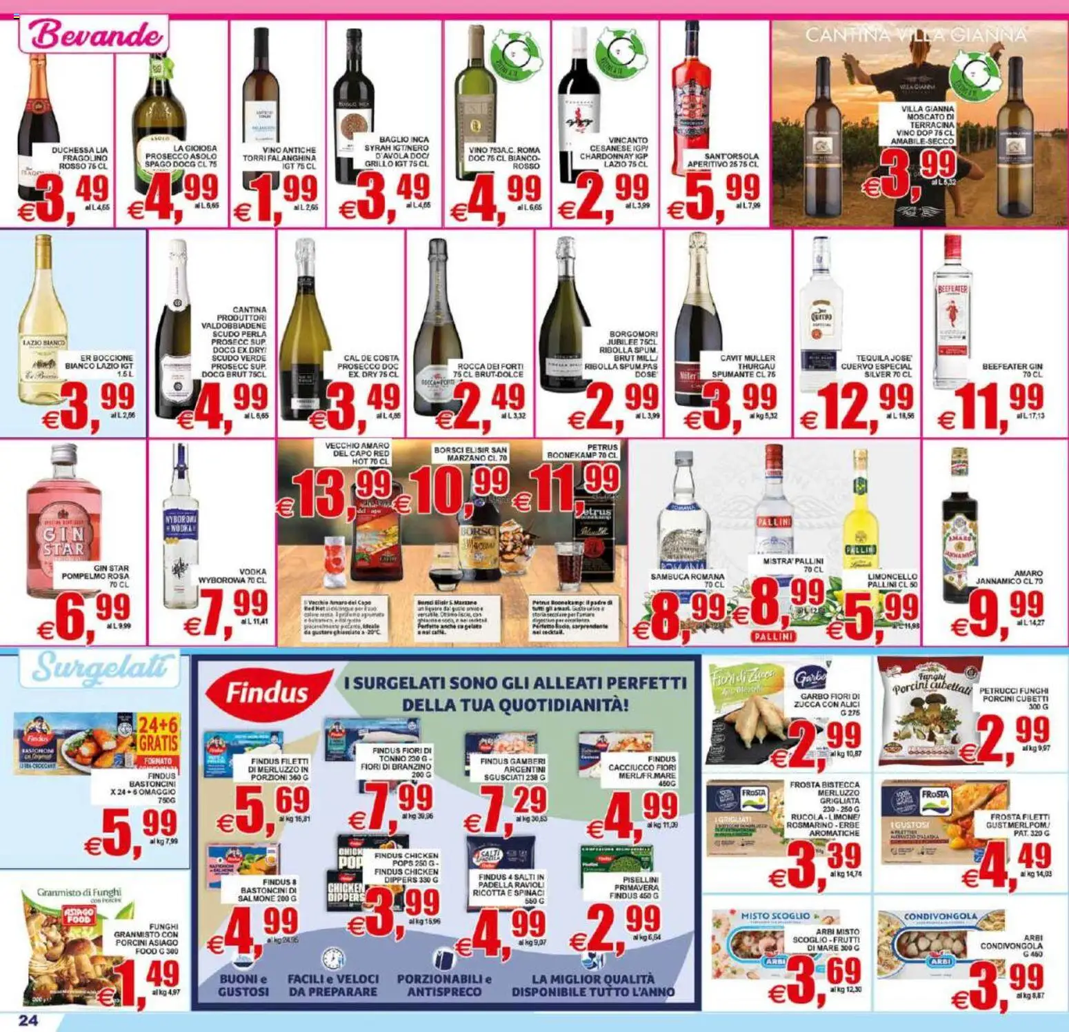 Volantino Pewex del 21/08/2026 | Pagina: 24 | Prodotti: Gin, Tequila, Limoncello, Fiori