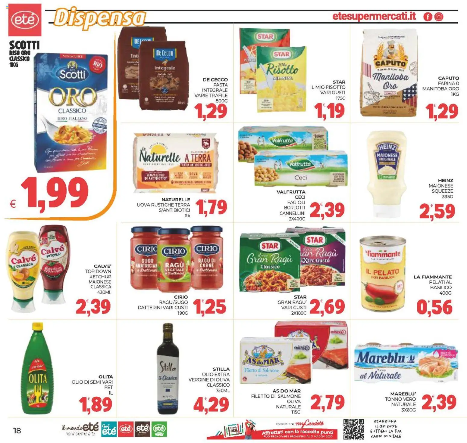 Volantino Eté del 29.04.2026 | Pagina: 18 | Prodotti: Salmone, Riso, Farina, Terra