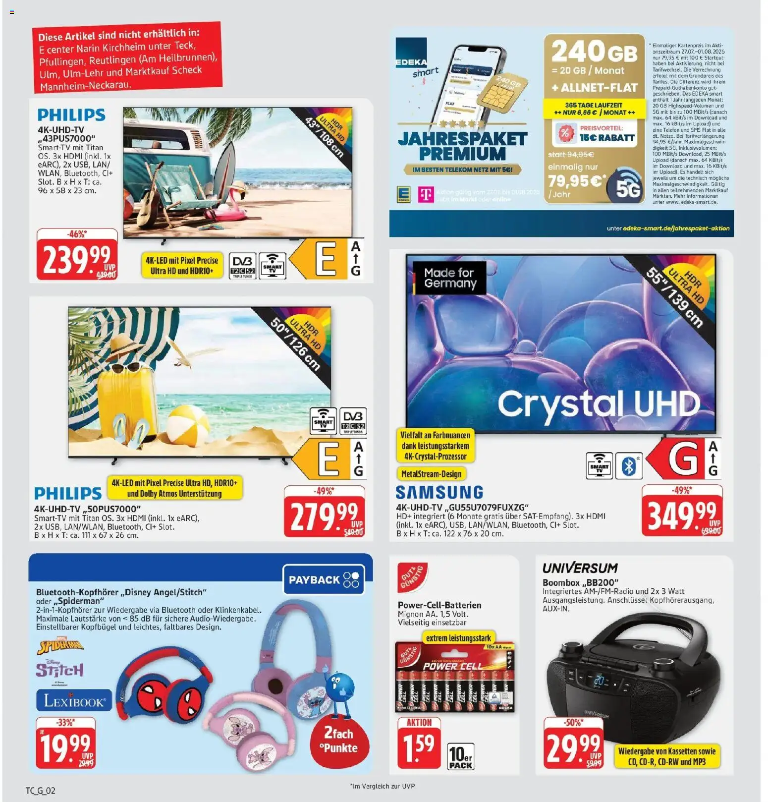 Marktkauf Prospekt Kirchheim – gültig ab 27.07.2026 | Seite: 34 | Produkte: Philips, Samsung, Telefon, MP3