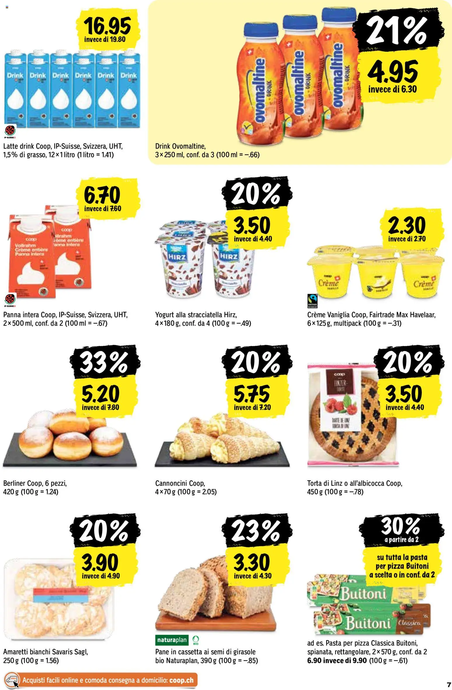 Coop aktionen IT – gültig ab 08.10.2026 | Seite: 7 | Produkte: Pane, Pizza, Pasta, Creme
