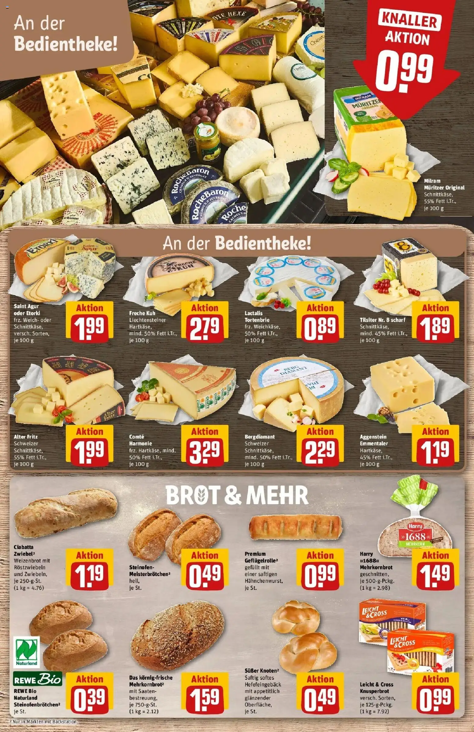REWE Prospekt ab 17.08.2026 zum Blättern » Angebote | Seite: 13 | Produkte: Milram, Brot