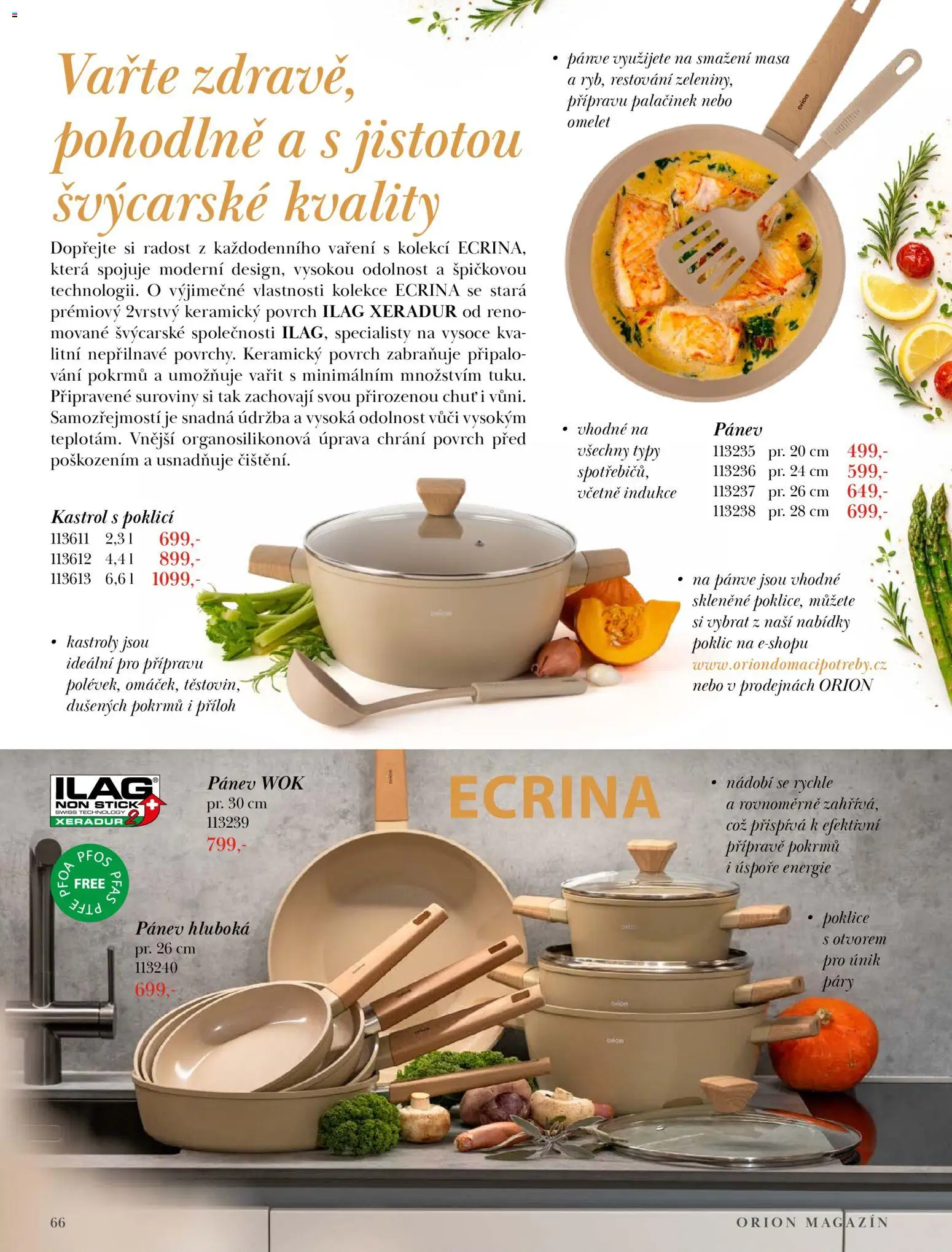 Orion katalog - Podzim/zima 2026/2027 od 22.09.2026 | Strana: 66 | Produkty: Pánev, Nádobí, Pánve, Poklice