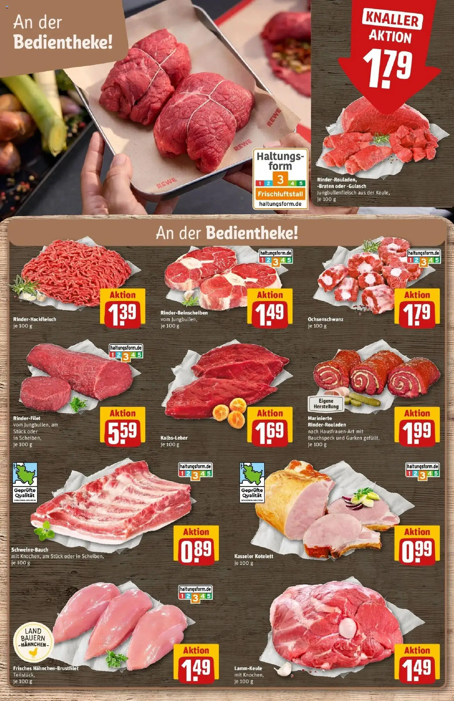 REWE Prospekt ab 26.10.2026 zum Blättern » Angebote | Seite: 8 | Produkte: Lammkeule, Rinderfilet, Schweinebauch, Kalbsleber