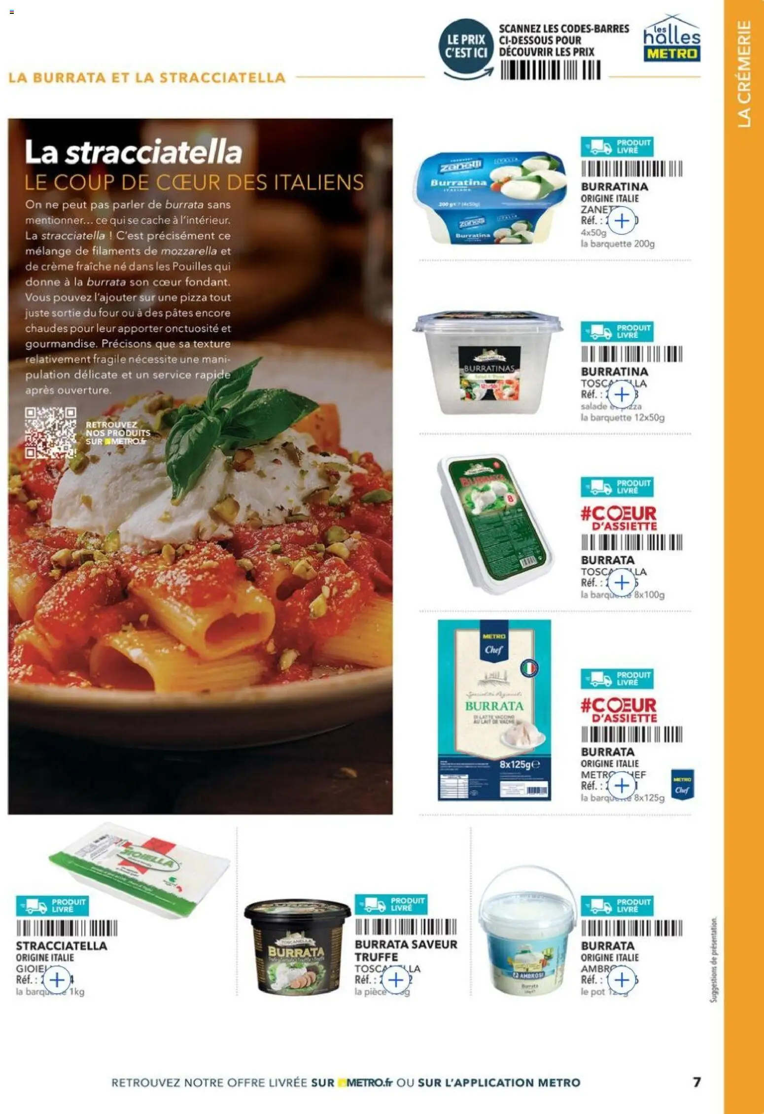 {H1} | Page: 7 | Produits: Four, Mozzarella, Burrata, Pâtes