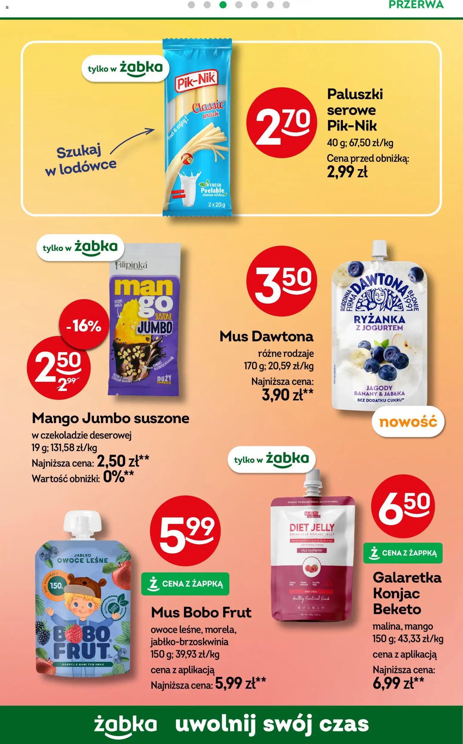 Żabka gazetka od 17.06.2026 | Strona: 82 | Produkty: Mango, Czekolady, Paluszki, Jabłka