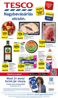 Tesco aktuális akciós újság - amely érvényes a következő dátumtól: 2026.09.10.