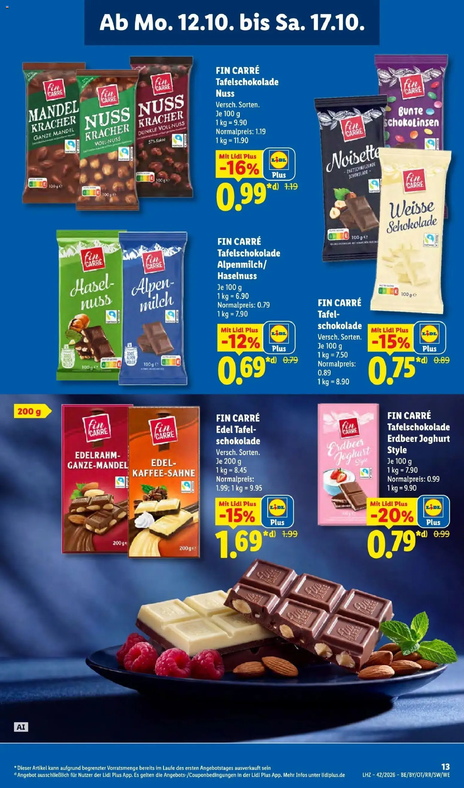 Lidl Prospekt Gladbeck-mitte (ab 12.10.2026) zum Blättern » Angebote | Seite: 27 | Produkte: Milch, Joghurt, Schokolade