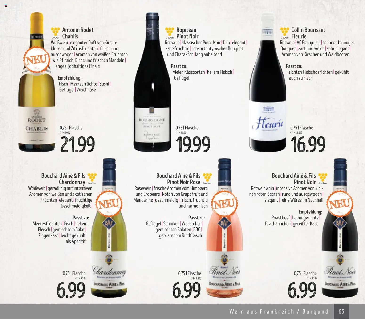 Edeka Struve Wein– und Spirituosen – gültig ab 14.11.2025 | Seite: 65 | Produkte: Rosewein, Grapefruit, Fleisch, Salat