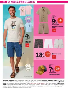 E.Leclerc - Prévisualisation de CHEMISE OU BERMUDA HOMME, Chemise ou bermuda homme 65% Coton, 32% Polyester recyclé, 3% Élasthanne. Du M au XXL. valide à partir de 09.06.2026 | Page: 26