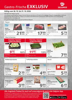 Selgros Gastro Angebote ab 26.10.2026 gültig