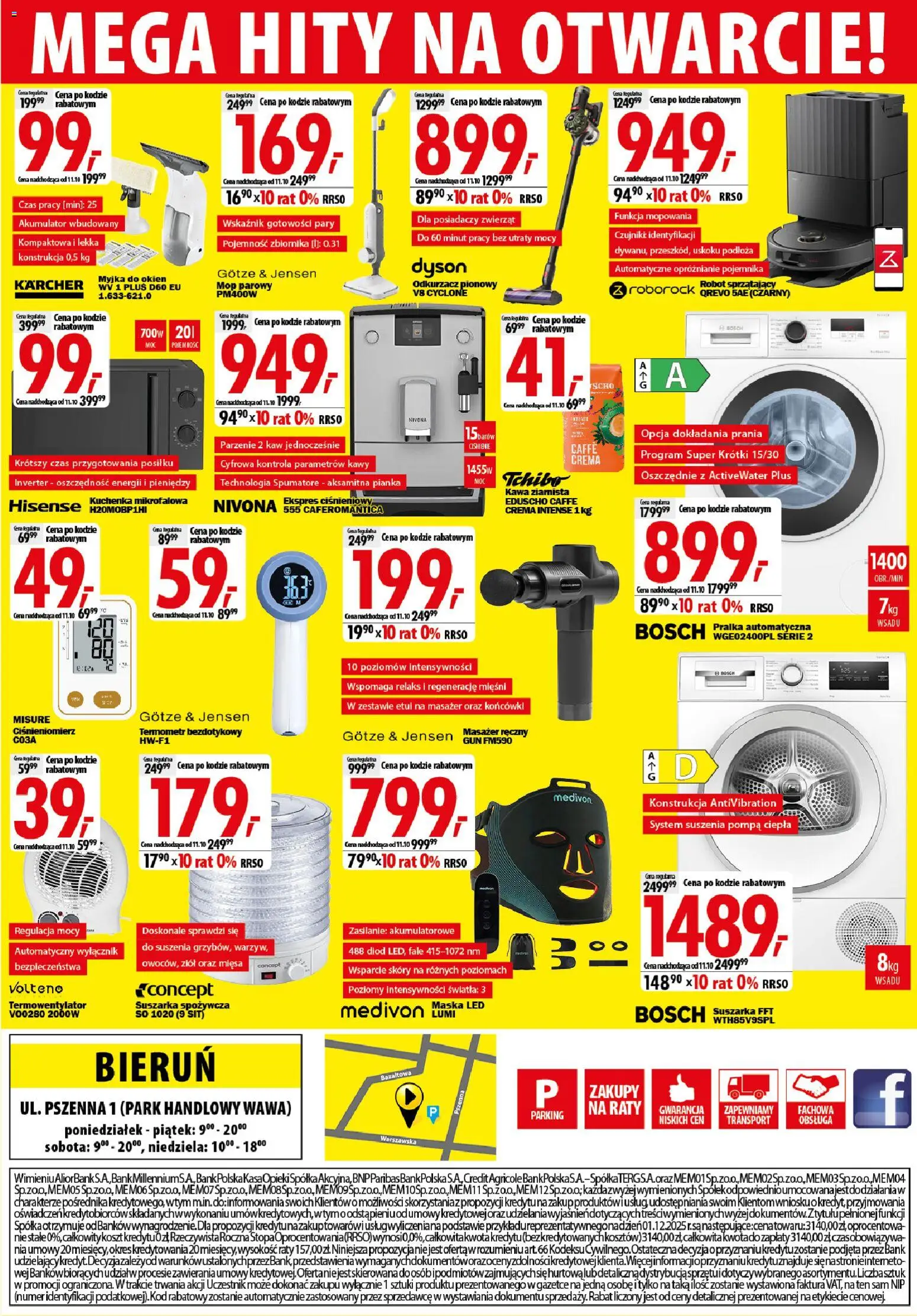 Mediaexpert promocje - Wielkie otwarcie Bieruń od 01.10.2026 | Strona: 8 | Produkty: Kuchenka mikrofalowa, Kuchenka, Robot, Mop