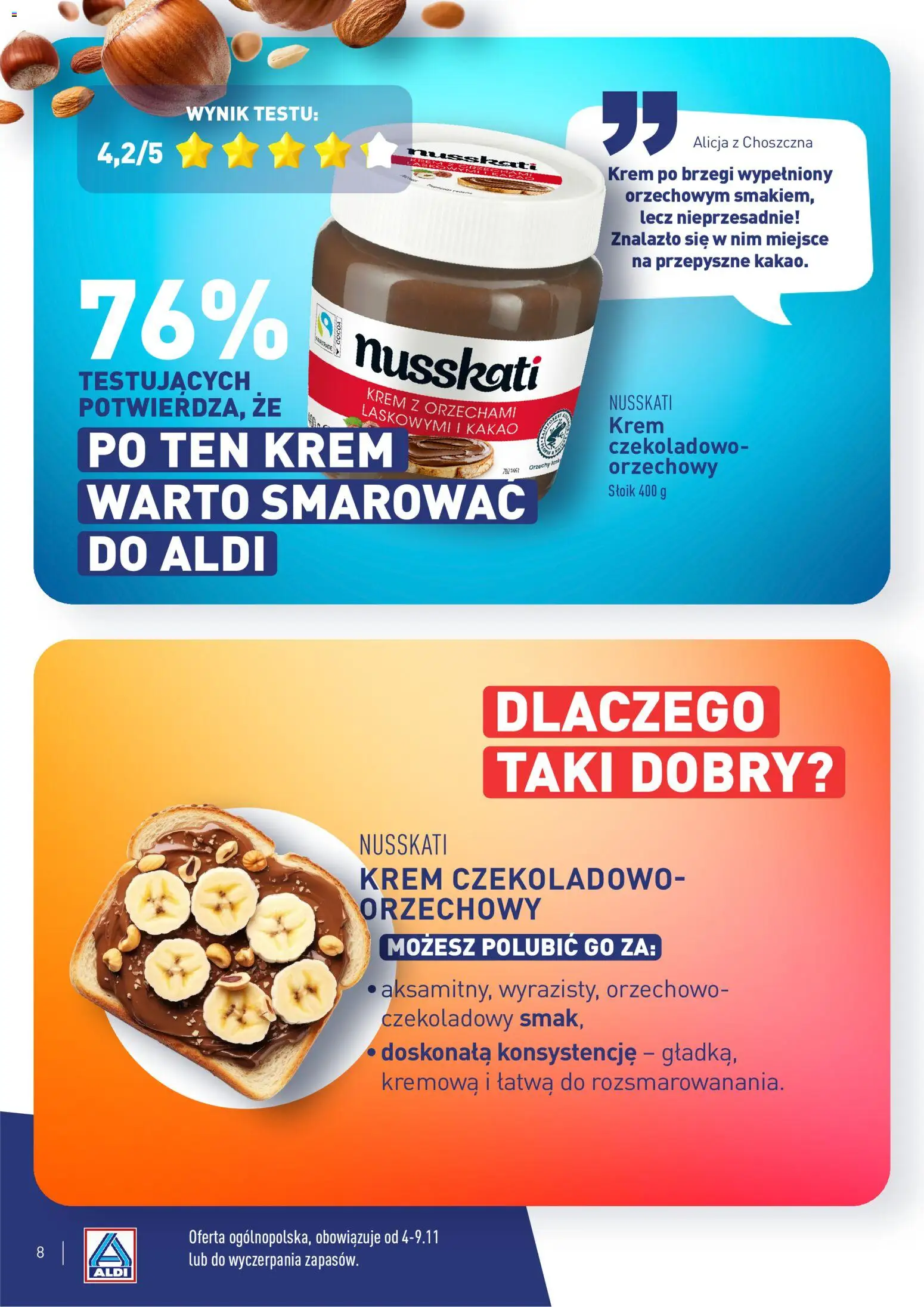 Aldi Polsko leták - Poznaj ulubione produkty testerów z całej Polski od 23.02.2026 | Strana: 8 | Produkty: Krém, Kakao