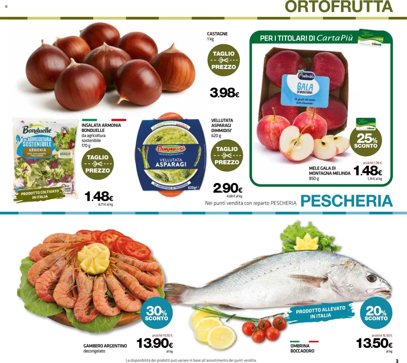 Volantino Superconti del 22/10/2026 | Pagina: 3 | Prodotti: Insalata, Taglio, Asparagi, Frigorifero