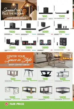 Fair Price specials catalogue – valid from 01.06.2026 | Page: 6 | Products: Audio, Speaker, Coffee table, Table