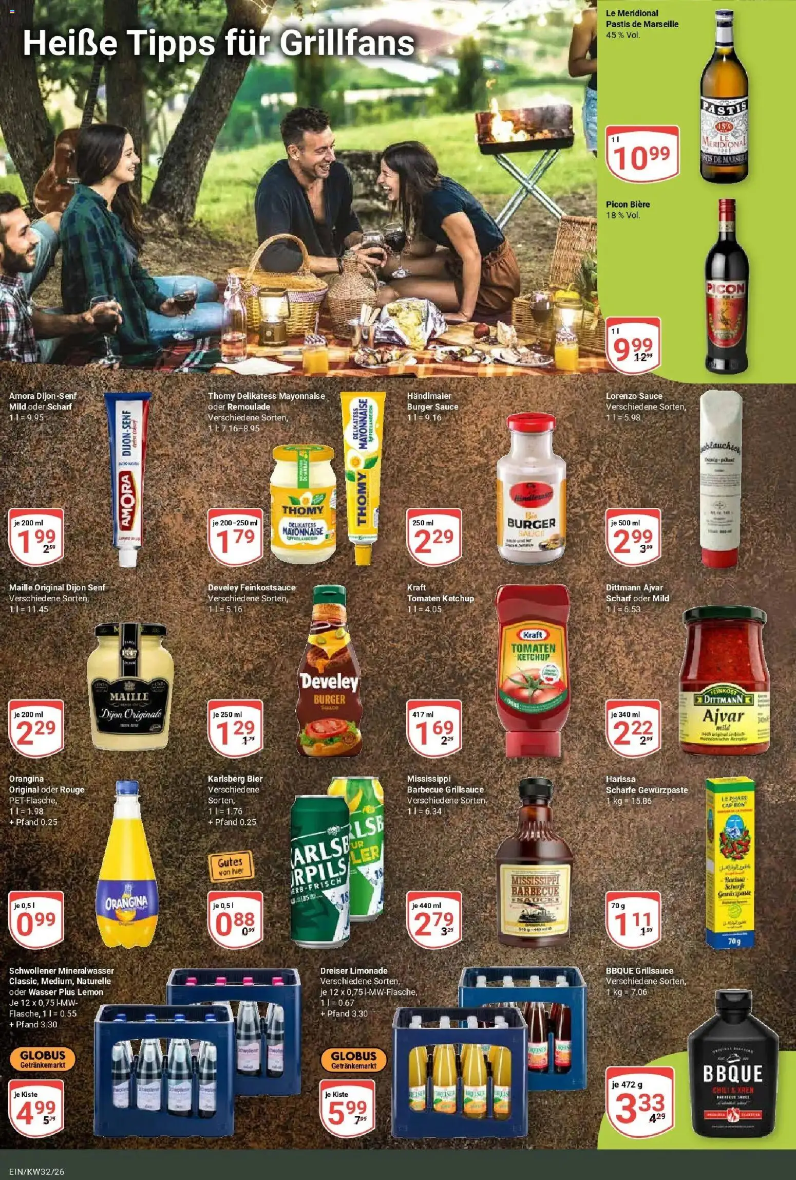 Globus Prospekt Homburg-Einöd (ab 03.08.2026) » Angebote online | Seite: 22 | Produkte: Burger, Limonade, Wasser, Chili