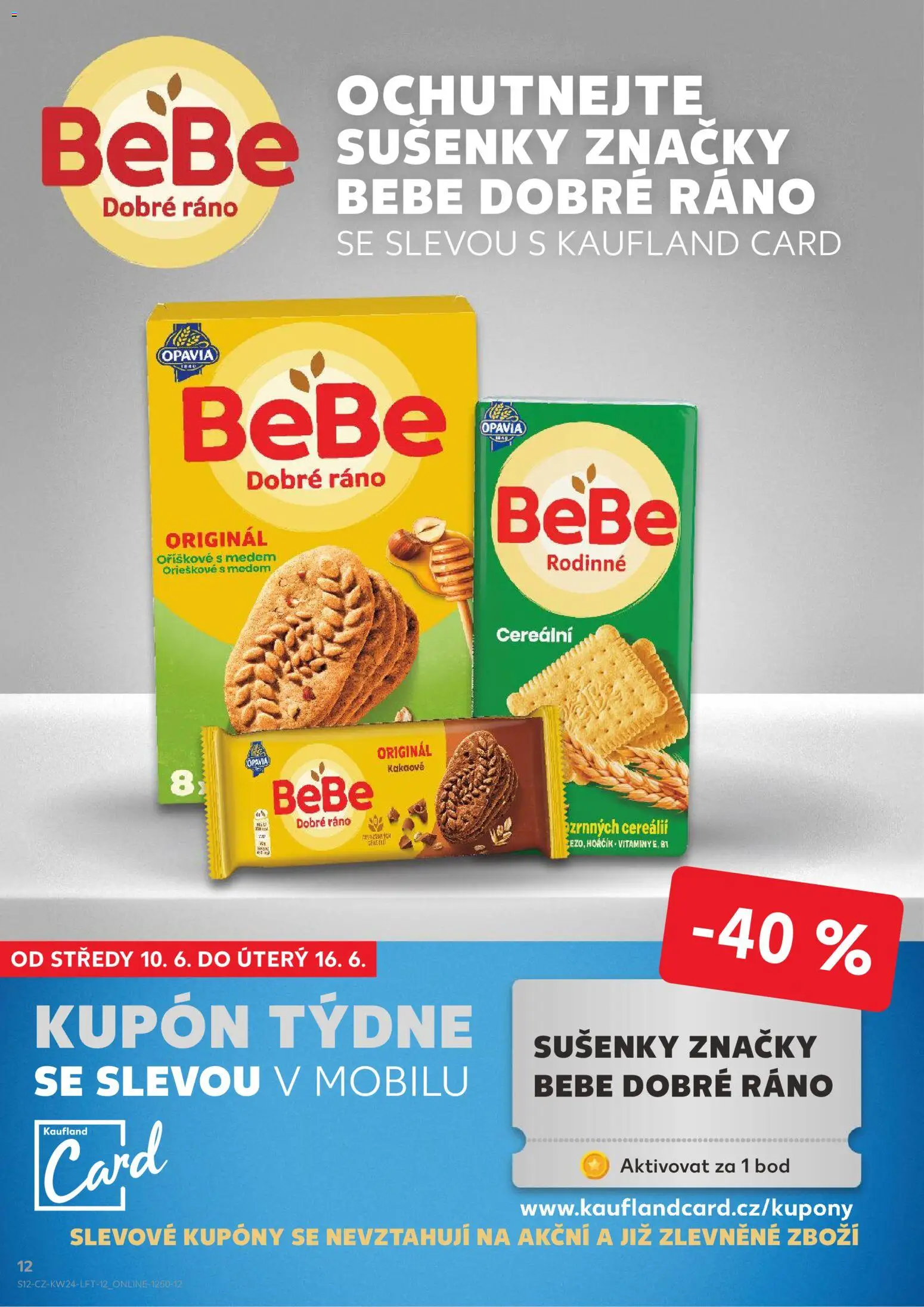 Kaufland leták - Liberec od 10.06.2026 | Strana: 12 | Produkty: Hořčík, Cookies, Bebe, Sušenky