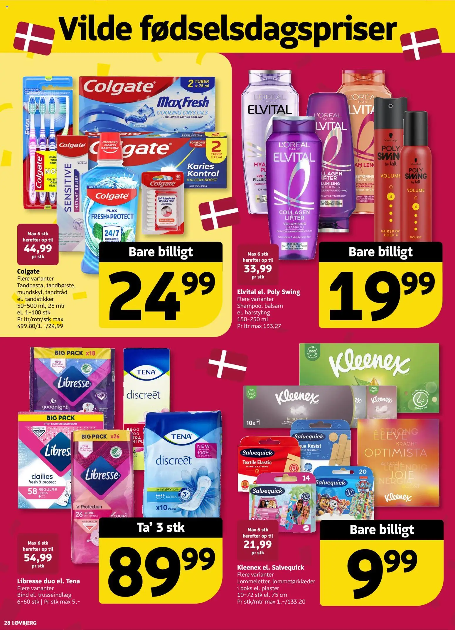 Løvbjerg tilbudsavis – gyldig fra 28/08/2026 | Side: 28 | Produkter: Shampoo, Balsam, Lommetørklæder, Collagen