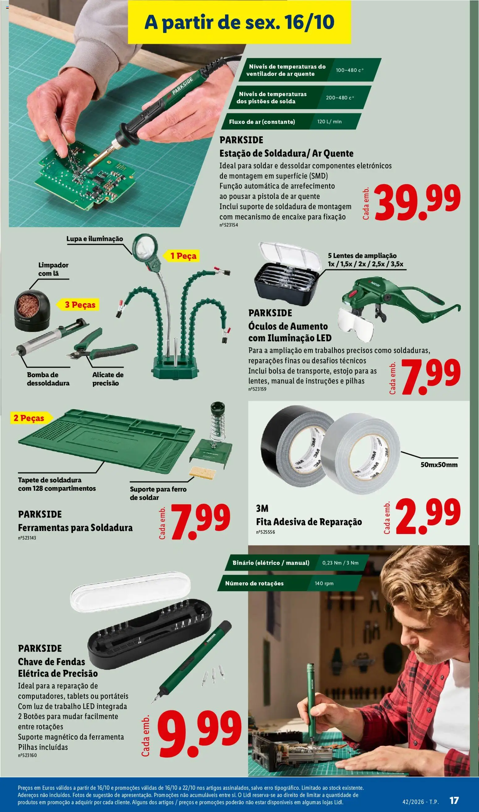 Lidl Promoções Fim de Semana │ válido de 16/10/2026 | Página: 21 | Produtos: Óculos, Bolsa, Ferramentas, Iluminação