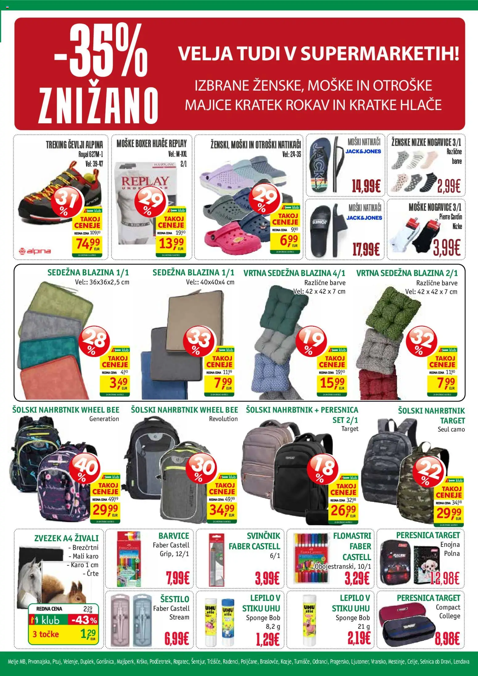 Novi Jager katalog ponudbe – veljaven od 22.07.2026 | Stran: 2 | Izdelki: Blazina, Peresnica, Lepilo, Nahrbtnik