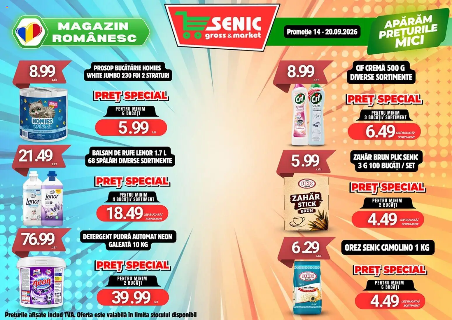 Noul catalog Senic – valabil de la 14.09.2026 | Pagină: 3 | Produse: Cif, Bucătărie, Mici, Balsam