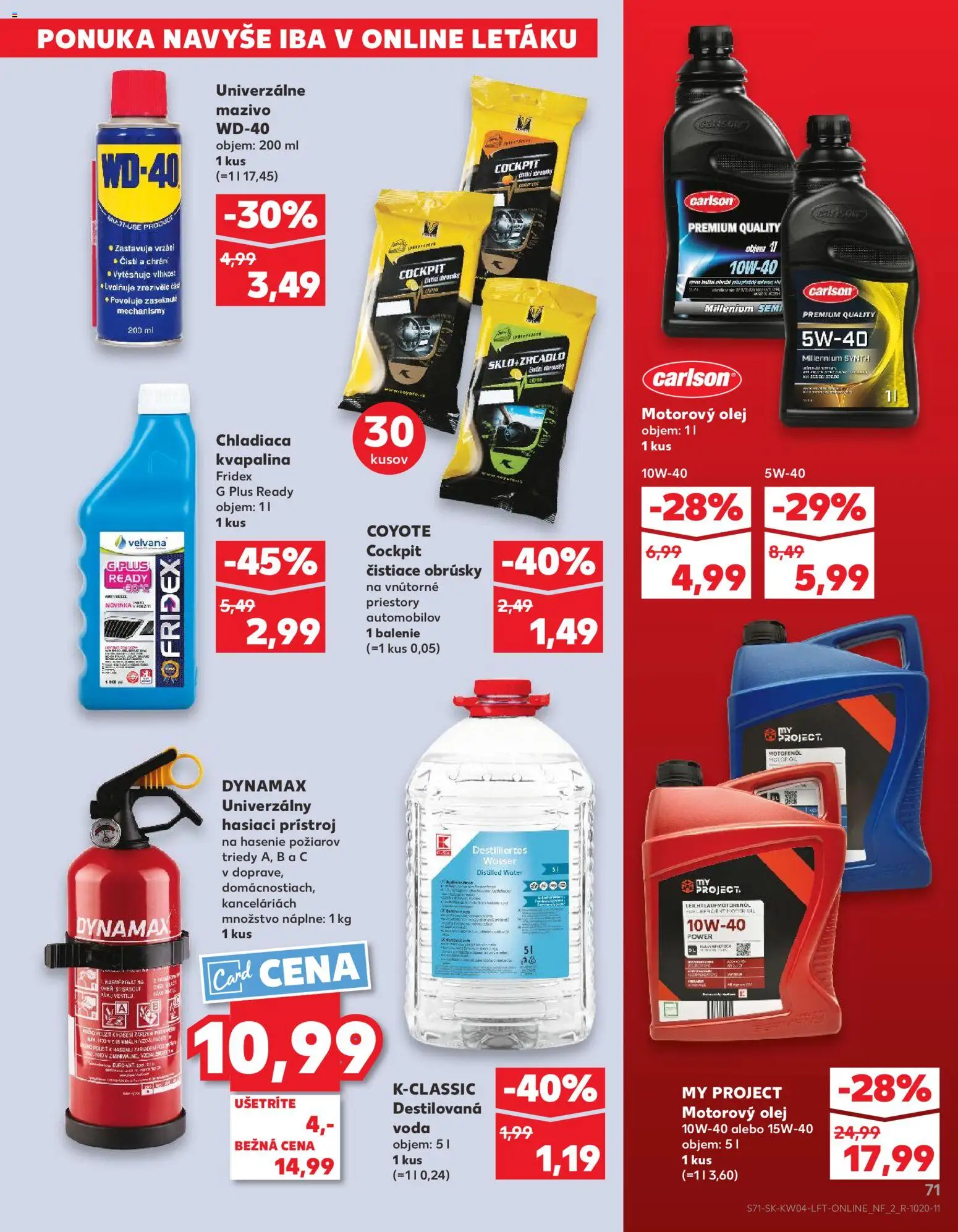 Nové Kaufland akcie – leták je platný od 22.01.2026 | Strana: 71 | Produkty: Olej, Voda