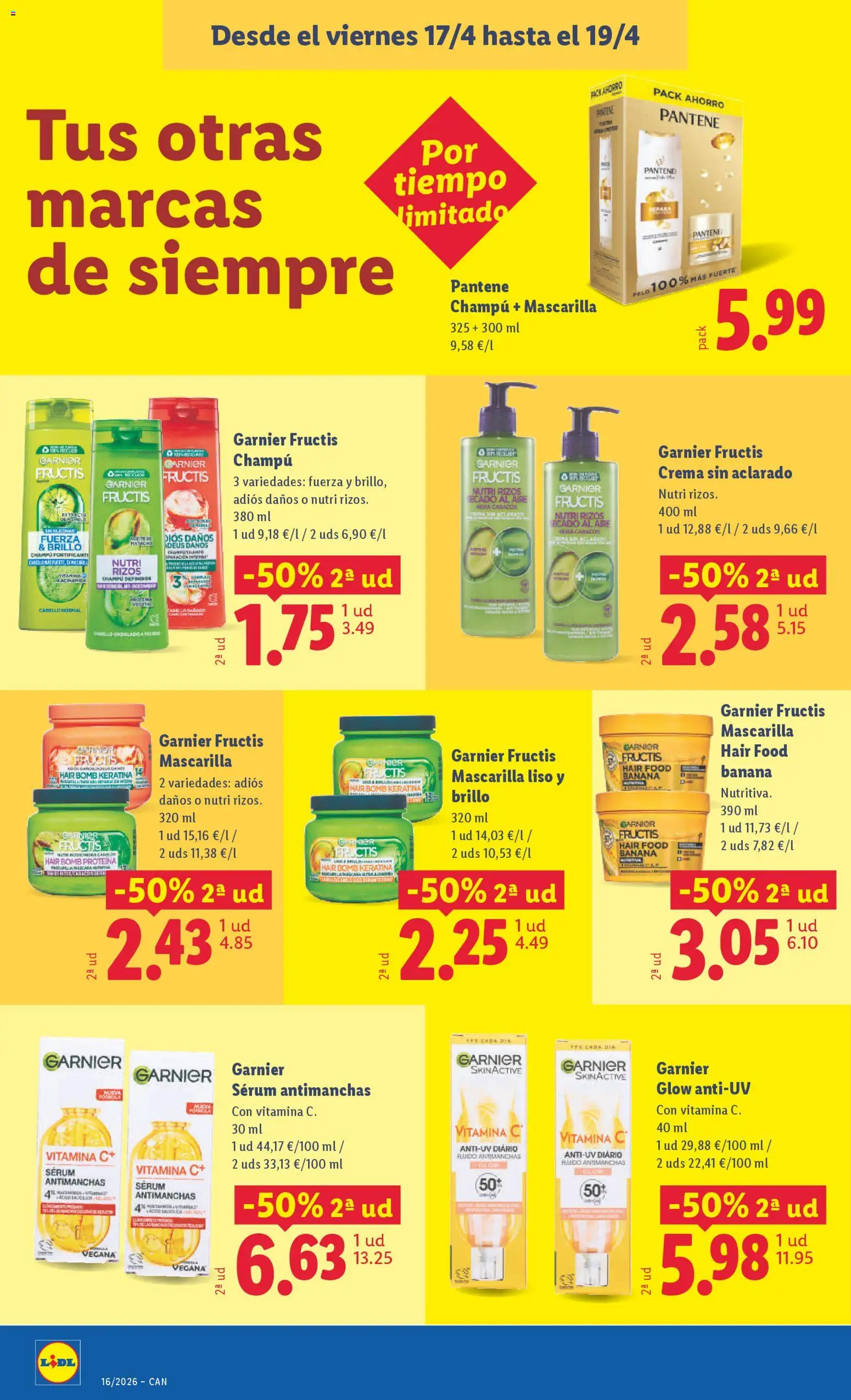 Lidl Canarias │ válido desde el 13.04.2026 | Página: 36 | Productos: Champú, Sérum, Crema