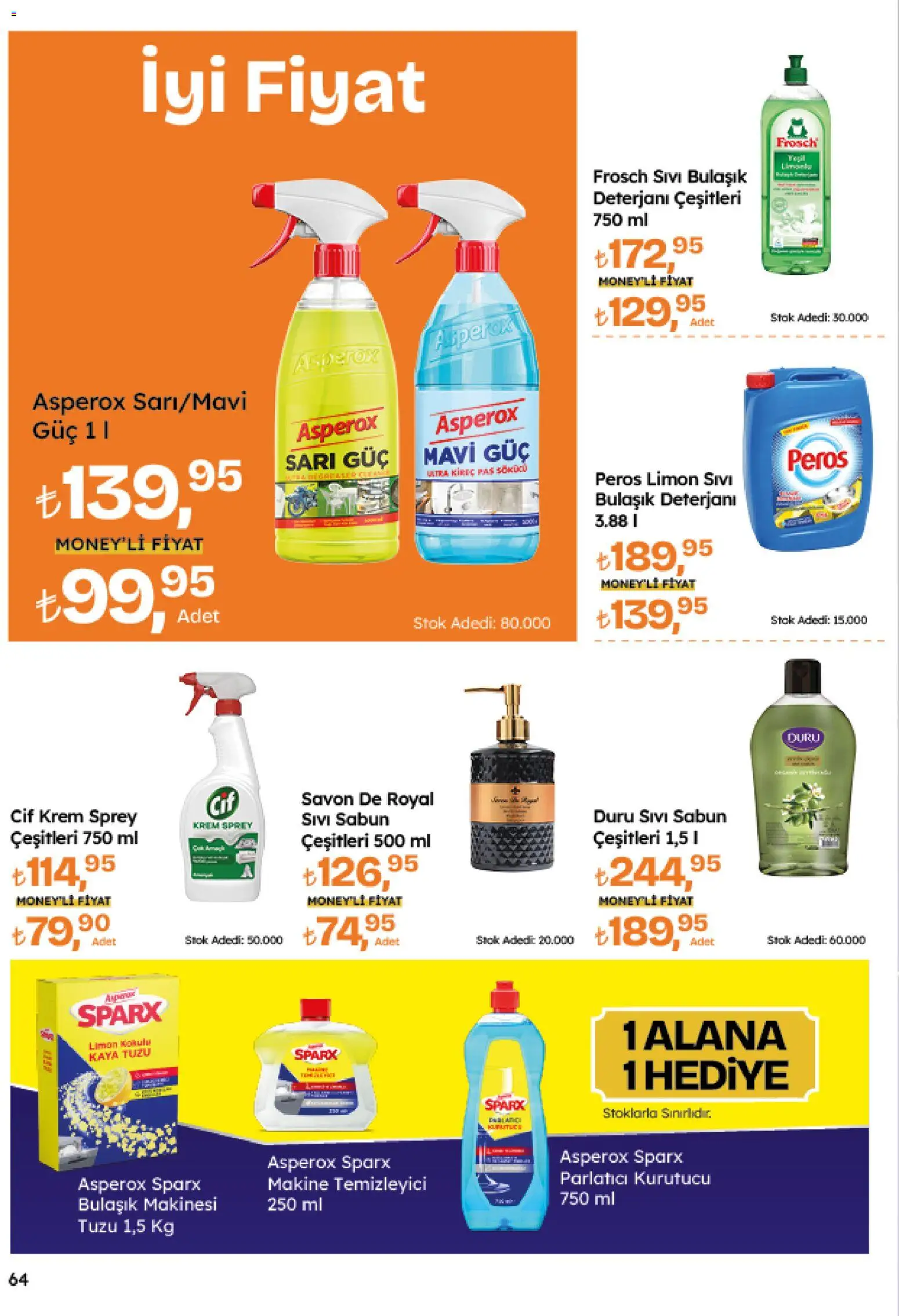 Migros Katalog - Migroskop - 26.03.2026 tarihinden itibaren geçerlidir | Sayfa: 64 | Ürünler: Bulaşık deterjanı, Parlatıcı, Limon, Bulaşık makinesi