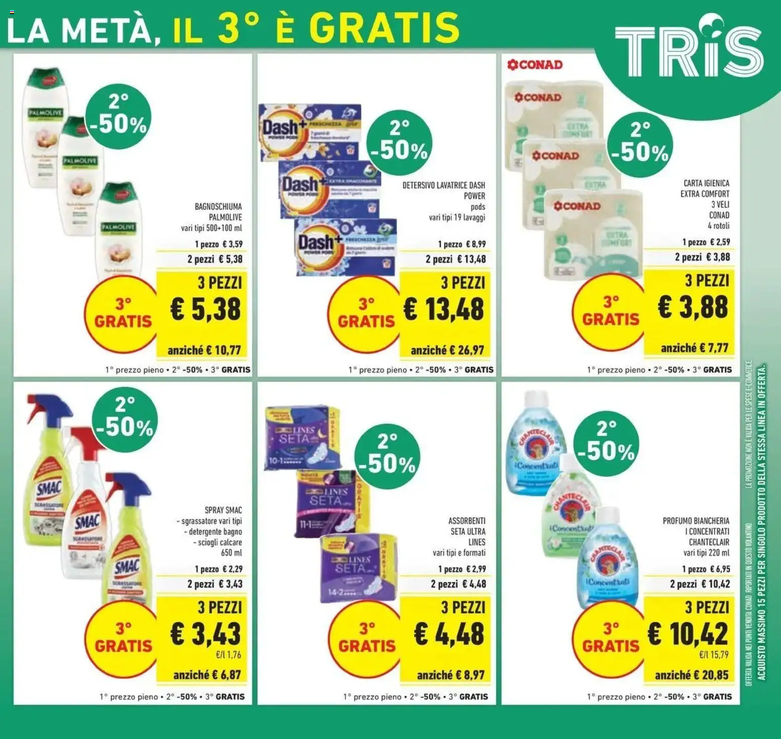 Volantino Conad dal 23/09/2026 > Anteprima | Pagina: 13 | Prodotti: Carta igienica, Assorbenti, Bagno, Profumo