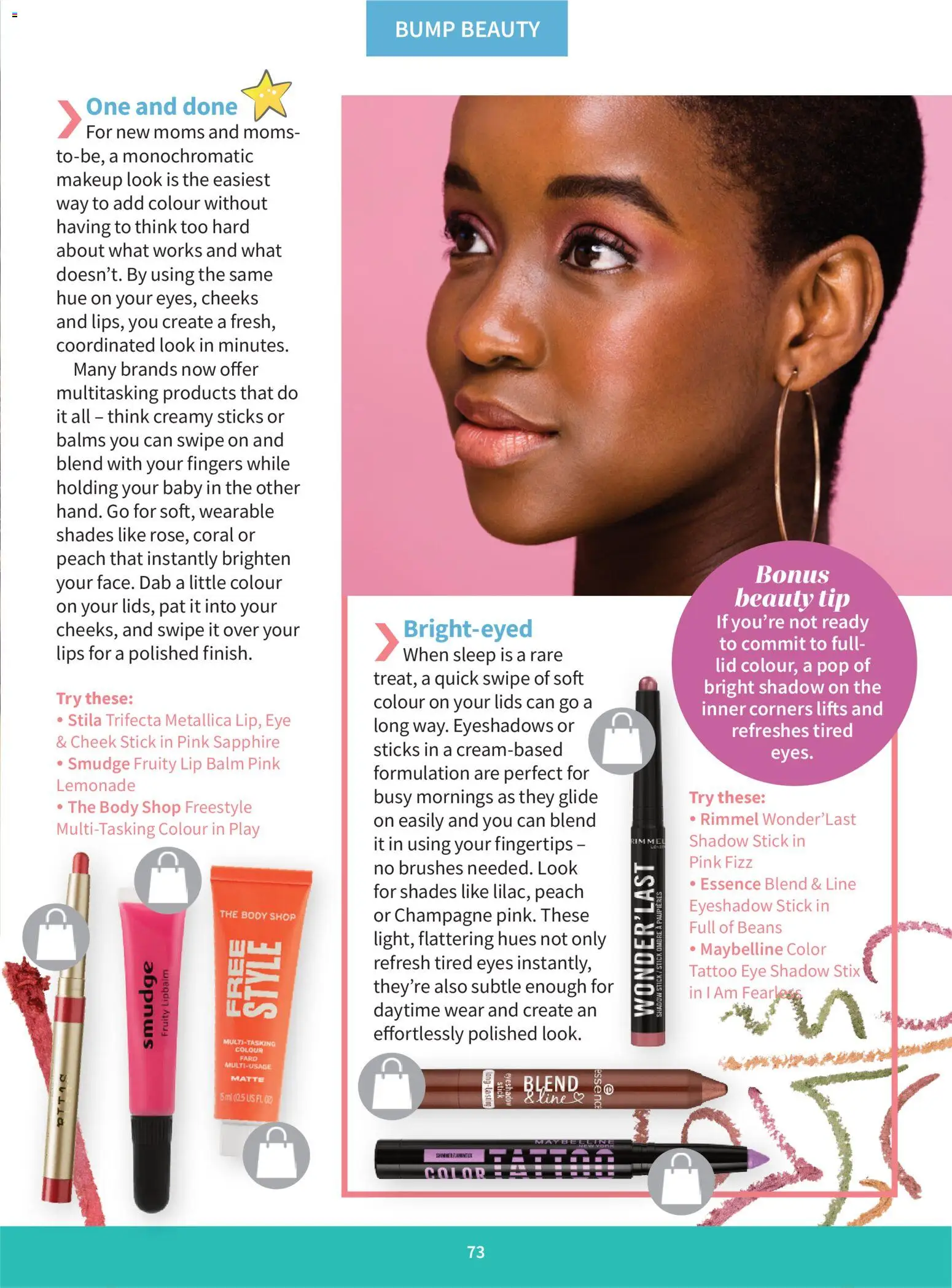 New Clicks catalogue – valid from 01.03.2026 | Page: 73 | Products: Beans, Eye shadow, Peach, Lip balm
