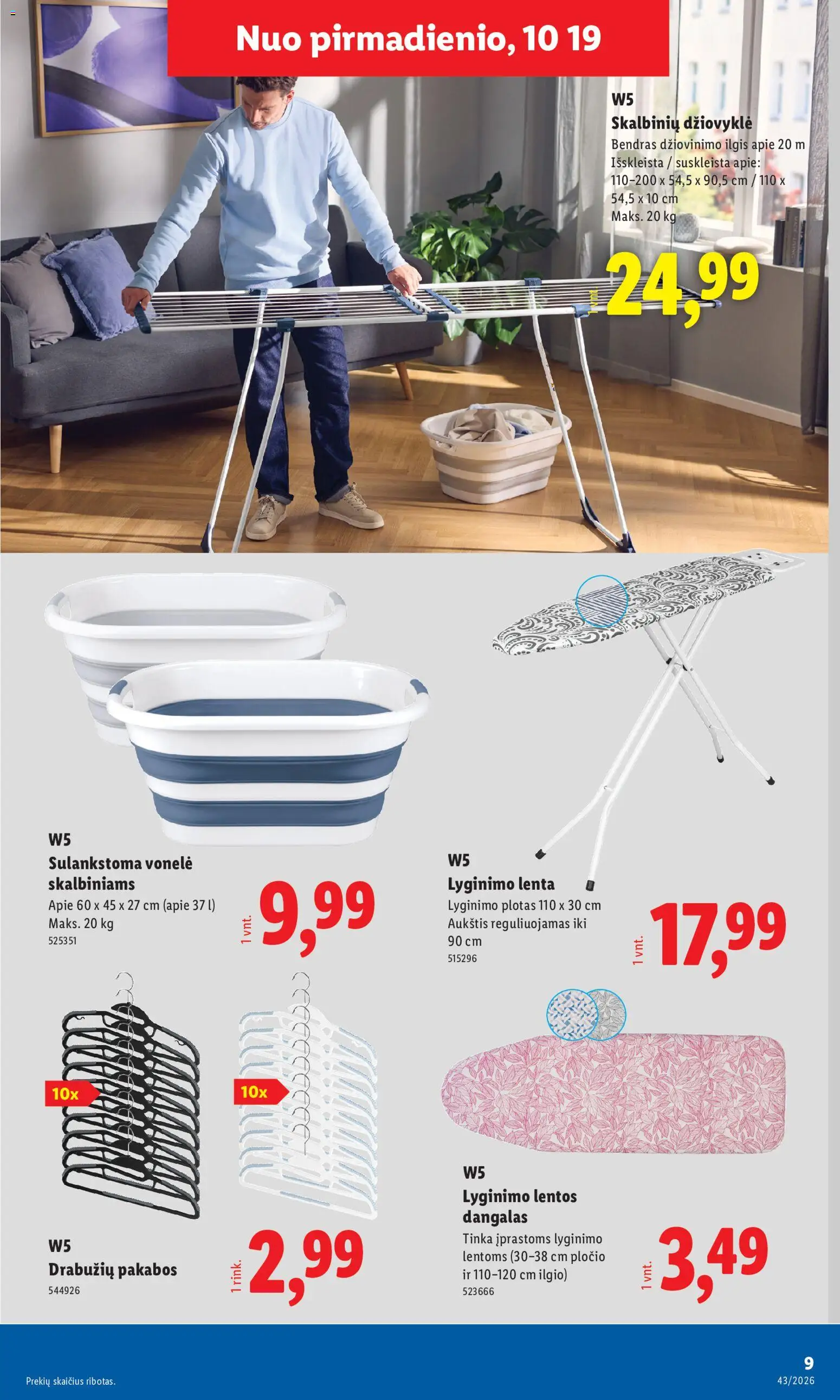 LIDL akcijos nuo 2026.10.19 | Puslapis: 9 | Prekių: Bendras, Džiovyklė