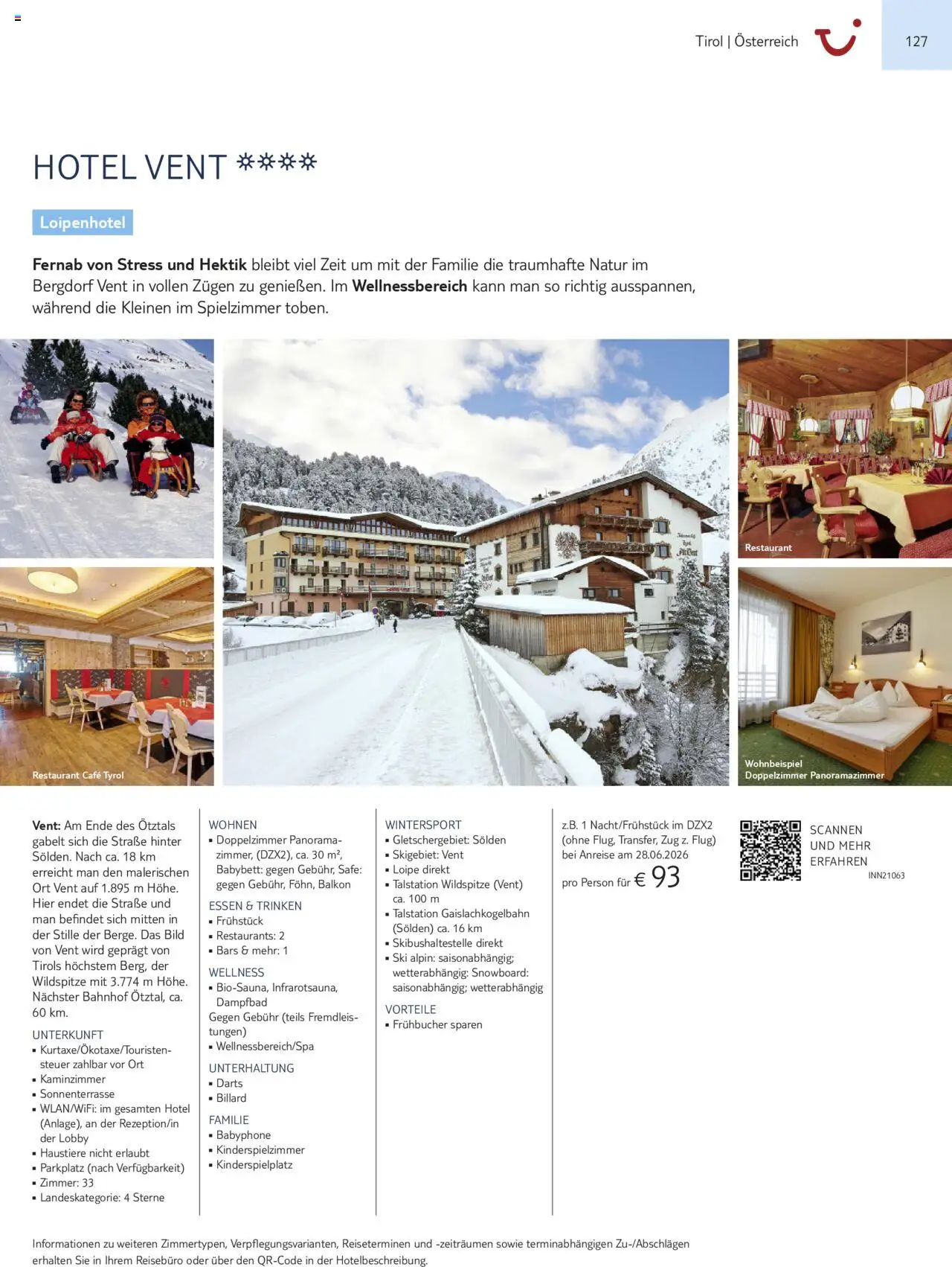 TUI Urlaub mit eigener Anreise 2025/26 – gültig ab 01.11.2025 | Seite: 127 | Produkte: Babybett, Ski, Snowboard