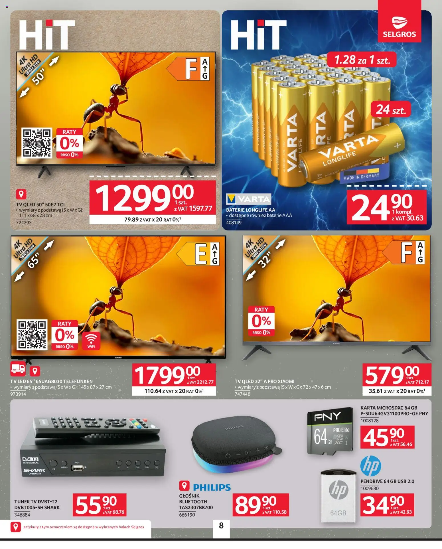 Selgros cash&carry gazetka - Oferta przemysłowa od 08.10.2026 | Strona: 11 | Produkty: Baterie aaa, USB, Baterie, Pendrive