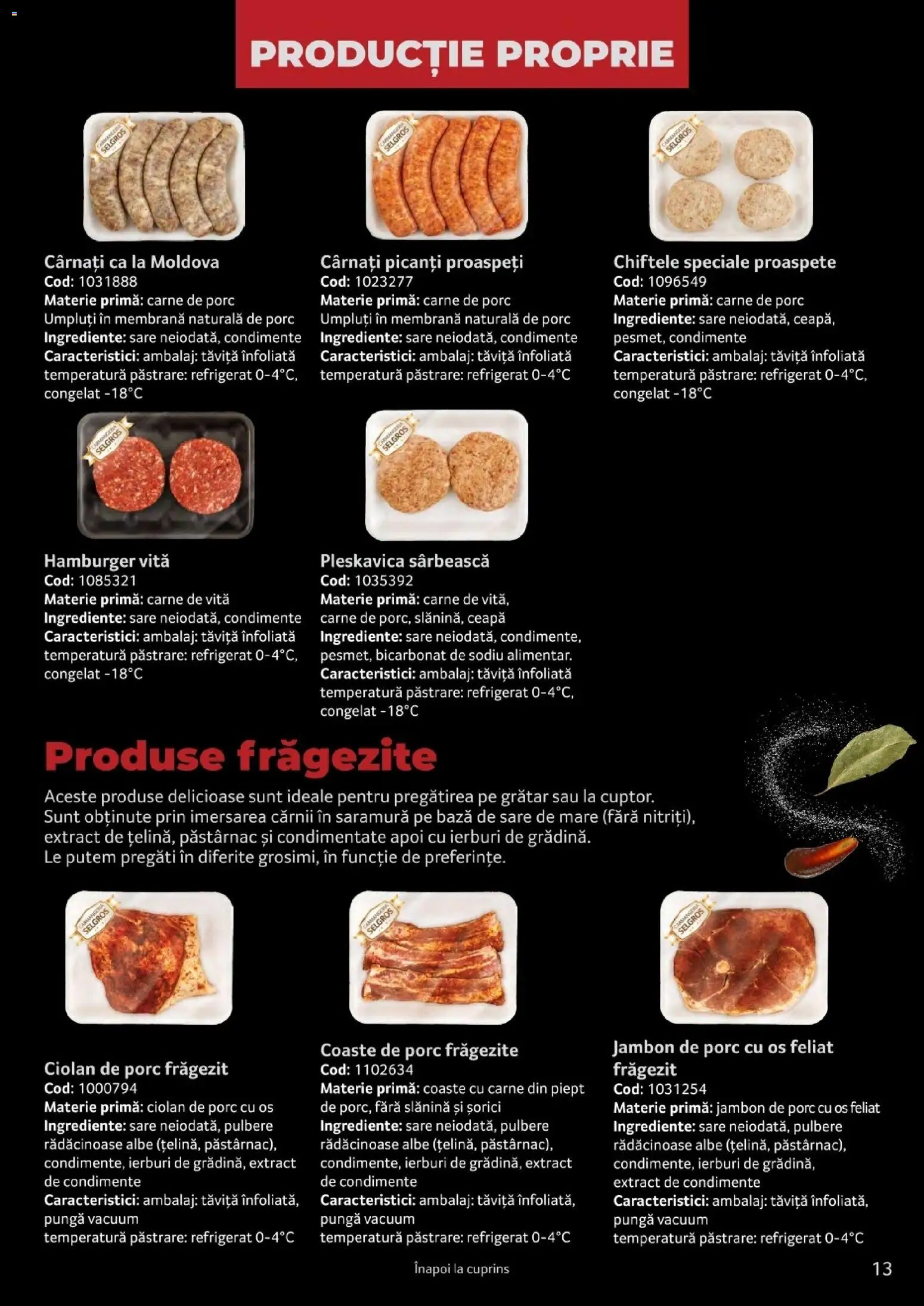 Noul catalog Selgros – valabil de la 25.03.2026 | Pagină: 13 | Produse: Vită, Carne De Vită, Condimente, Ceapă