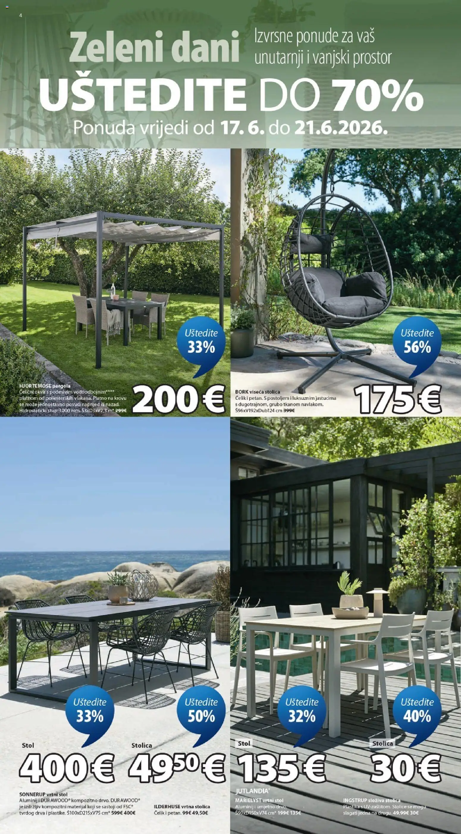 JYSK katalog | vrijedi od 17.06.2026 | Stranica: 4 | Proizvodi: Stol, Stolica