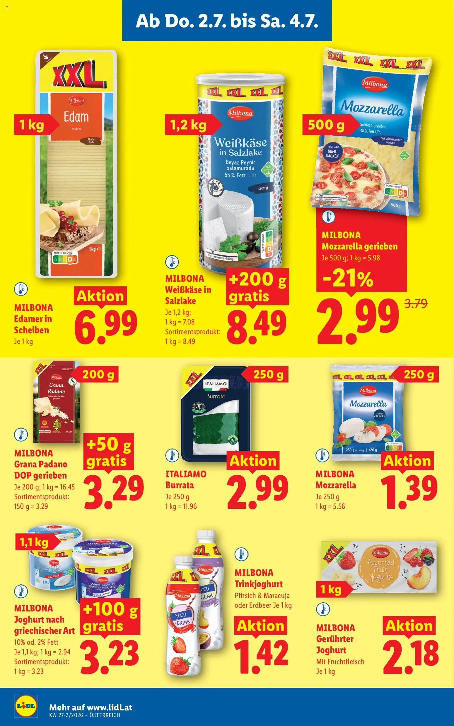 Lidl - Flugblatt gültig ab 02.07.2026 | Seite: 10 | Produkte: Sahne, Pfirsich, Joghurt